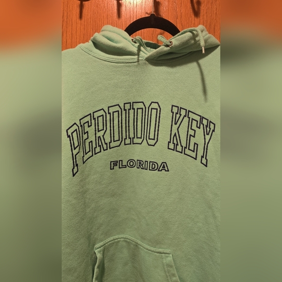3X Green PERDIDO KEY FLORIDA Hoodie Excellent Condition - Picture 3 of 6